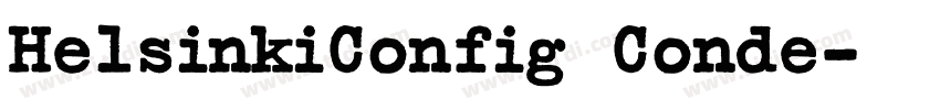 HelsinkiConfig Conde字体转换